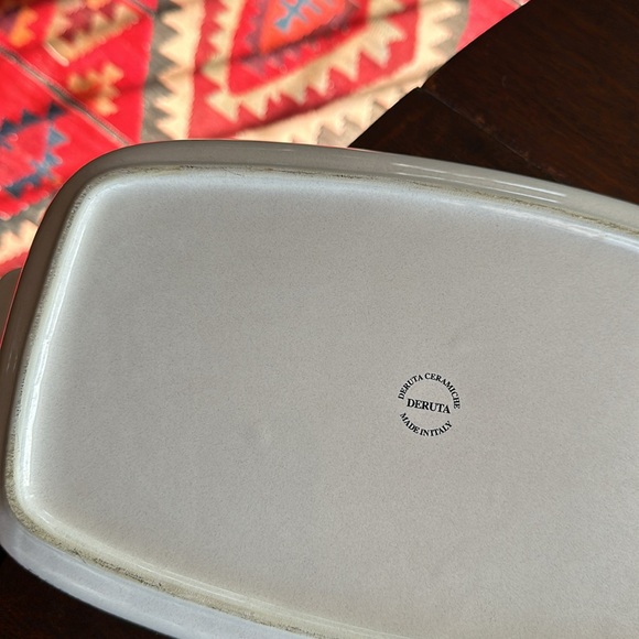 🇮🇹 Deruta Ceramiche hand painted Italian stoneware, 12.5” rectangle cookware - Picture 8 of 16